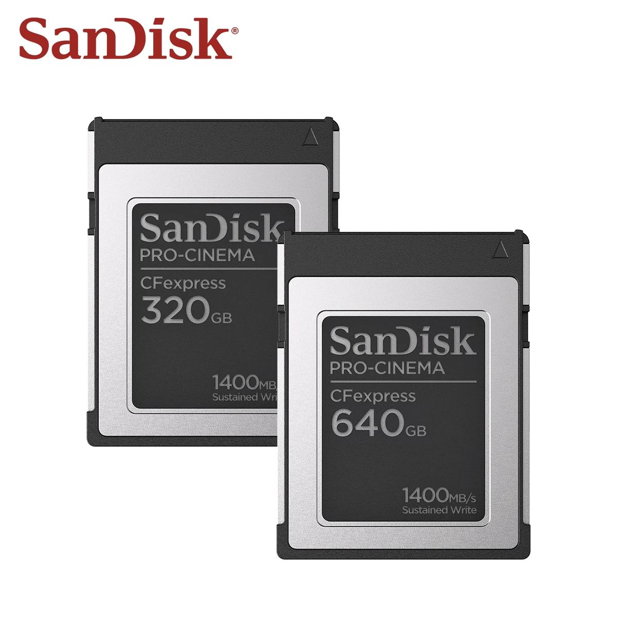 100%  SanDisk PRO-CINEMA CFexpress B Ÿ ī,  CFE B ޸ ī, 8K  ȭ, 640GB, 320GB